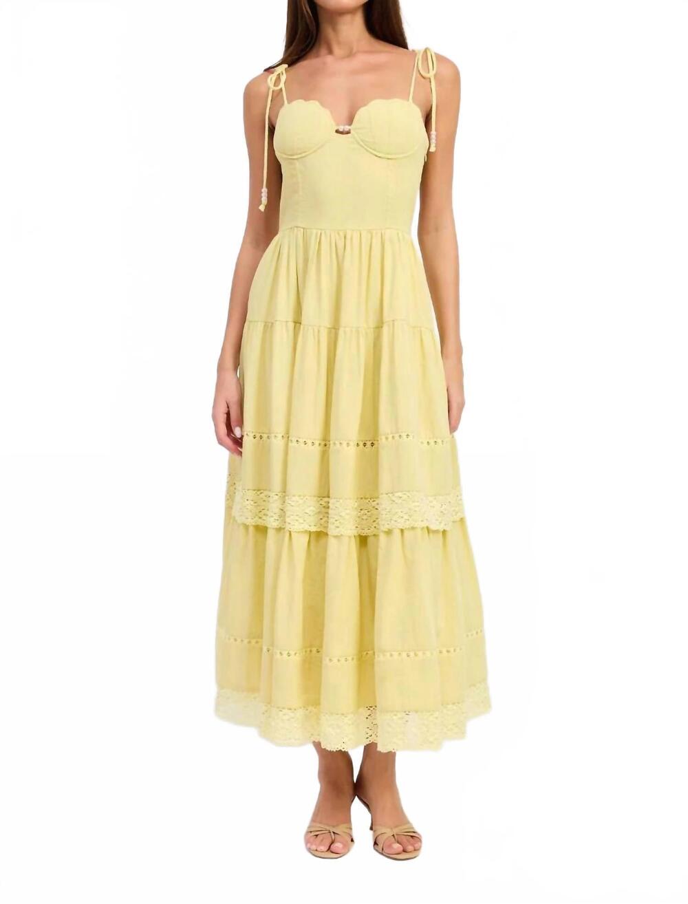 NEW EN SAISON aurora maxi dress in yellow